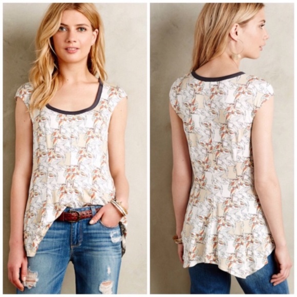 Anthropologie Tops - Anthropologie Weston Wear Parrot Bird Top